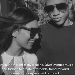 Quay Australia Black Sunglasses with Clear Case Polarized